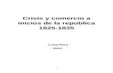 Crisis y Comercio a Inicios de La Republica Del Peru 1825 - 1835