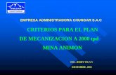 01-PL07 Criterios Para El Plan de Mecanizacion a 2000 Tpd-PERU