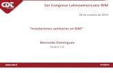 Instalaciones Sanitarias en BIM Bernardo Dominguez Gespro