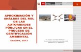 Rol de Las Autoridades Públicas en El Proceso de Certificación Ambiental Angel Chávez(1)