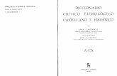 Diccionario Crítico Etimológico Castellano e Hispánico-  A- CA
