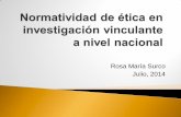 Normativa de Etica en Investigacion Vinculante 18.07.14