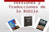 Versiones y Traducciones de La Biblia