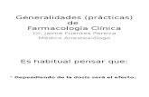 Generalidades Farmacología Clínica