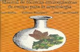 Manual de técnicas microquímicas de campo para arqueología