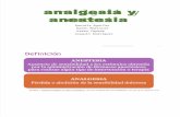 Analgesia y Anestesia