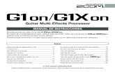 ZOOM G1on-G1Xon manual de usuario