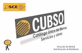 Catálogo Único de Bienes, Servicios y Obras(CUBSO)