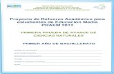Primera Prueba de Avance - Ciencias Naturales - Primer Año de Bachillerato -Praem 2012