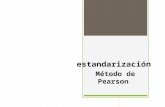 Estandarización Pearson Agroindustria