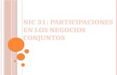 Nic 31 Participaciones en Los Negocios Conjuntos