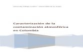 Caracterización de La Contaminación Atmosférica en Colombia