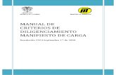 Manual Criterios de Diligenciamiento Manifiesto de Carga Electrónico
