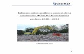 Informe Sobre Gestión y Control de La Produccion de Los RCD en España Periodo 2008 - 2011