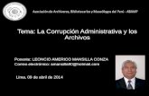 AMERICO 9 ABRIL La Corrupción Administrativa y Los Archivos Ppt.