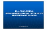 El Acto Medico- Responsabilidad Penal y Civil de Los Profesionales de Salud - Medicina Forense Peru