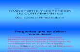 TRANSPORTE Y DISPERSIÓN DE CONTAMINANTES