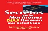 Richard y Cindy Benson - Secretos Que Los Mormones NO Quieren Que Usted Sepa