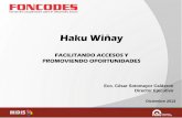 Proyecto Haku Winay FONCODES