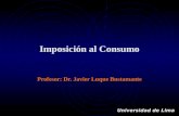 Imposición al Consumo (Primera Parte) - Javier Luque