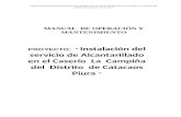 MANUAL  DE OPERACIÓN Y MANTENIMIENTO- ALCANTARILLADO