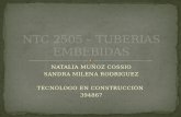 NTC 2505 – TUBERIAS EMBEBIDAS