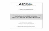 Manual Técnico de Mantenimiento Rutinario para la Red Vial Departamental NO Pavimentada MTC
