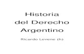 Historia Del Derecho Argentino - Ricardo Levene