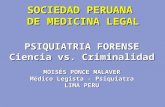 Psiquiatria Forense Ciencia vs Criminalidad