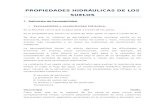 PROPIEDADES HIDRÁULICAS DE LOS SUELOS
