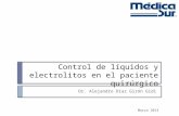 Control de líquidos y electrólitos en el paciente