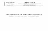 NRF-036-PEMEX-2003 - CLASIFICACIÓN DE AREAS PELIGROSAS - SELECCION EQUIPOS ELECTRICOS