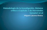 Metodología de la investigación. Balance crítico a  Capítulo 1 de Hernández Sampieri et al)
