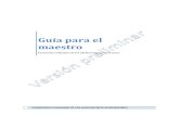 GUIA PARA EL MAESTRO- Version Preliminar