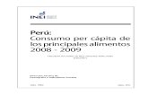 Perú- consumo per cápita de los principales alimentos
