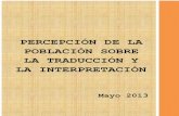 Percepción de la población sobre la traducción y la interpretación
