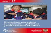 Guía 37 - Ruta del Saber Hacer- Experiencias Significativas que transforman la vida escolar. Orientaciones para autores de experiencias y establecimientos educativos. MEN-Colombia.