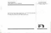 Covenin 3696-01 Verificacion Inicial y Posterior de Los Instrumentos y Procesos de Medicion