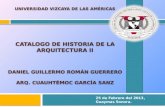 Catalogo de Historia de La Arquitectura II