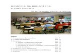 Memoria Da Biblioteca, 2012-13