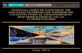 Manual Control Calidad Medios Cultivo Diagnostico Bacteriologico Tuberculosis