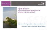 Open Access Una nueva forma de acceso a información de calidad