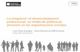 La integració i el desenvolupament professional: un model de política de persones en les organitzacions socials | Fundació Pere Tarrés