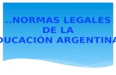 Normas Legales de la educacion argentina y bomnaerense. Prof. Carlos Bernardez
