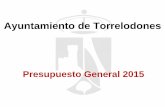 Presupuesto 2015 Ayuntamiento de Torrelodones