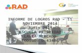Informe de Logros RAD – 11  Laura Mercado