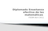 Diplomado enseñanza efectiva de las matemáticas presentación