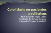 Colelitiasis en pacientes pediátricos