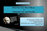 Proyecto Factible, Proyecto Especia y algo más....