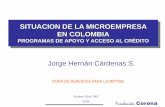 ANIF SITUACIÓN DE LA MICROEMPRESA EN COLOMBIA PROGRAMAS DE APOYO Y ACCESO AL CRÉDITO